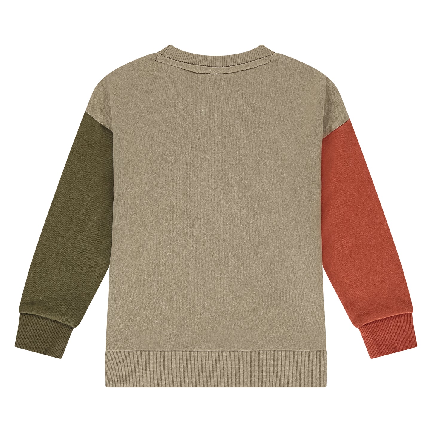 Orange & Tan Colorblock Swearshirt