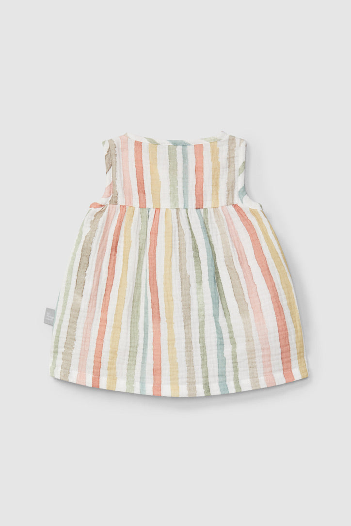 multi-colour striped dress