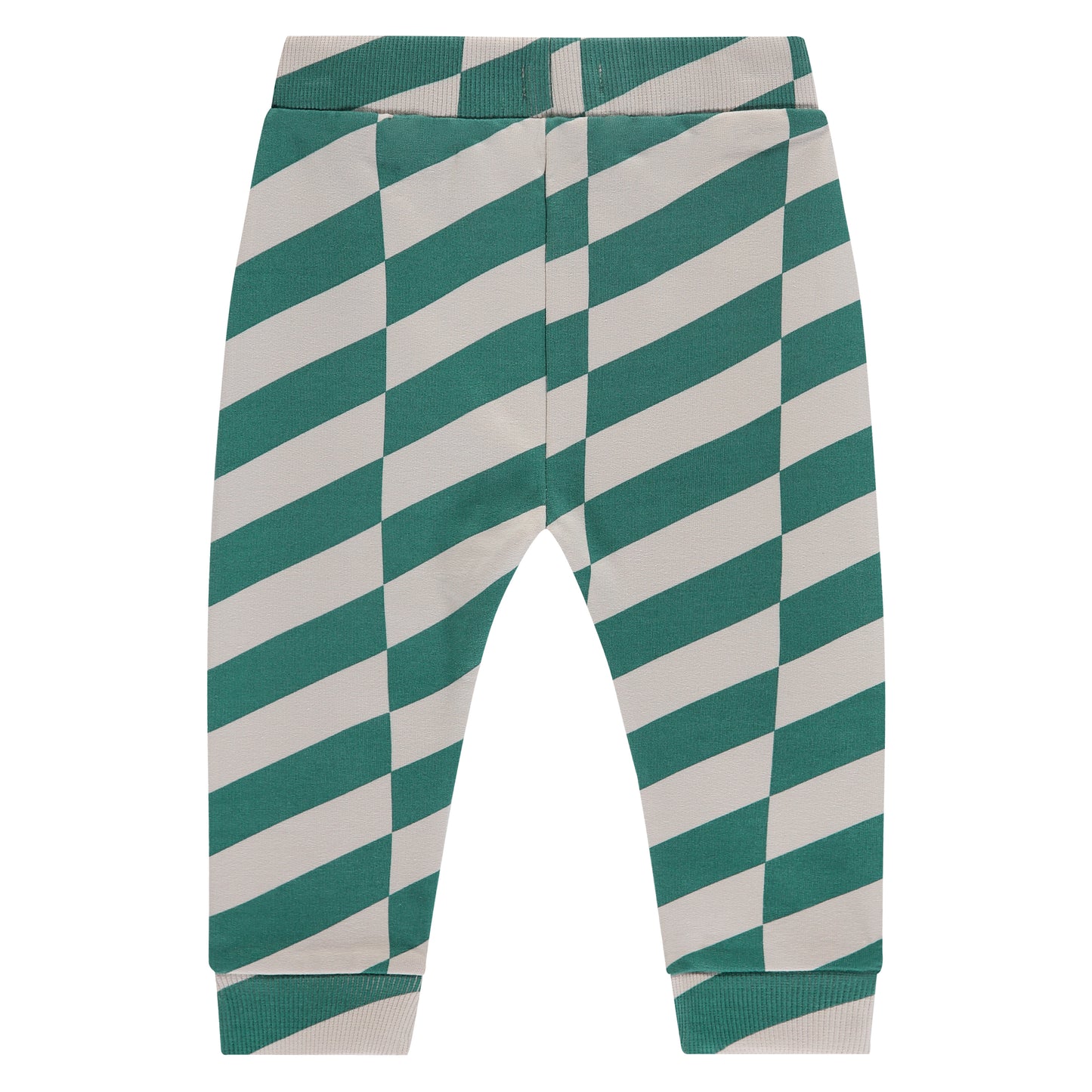Green & Cream Checkered Jogger