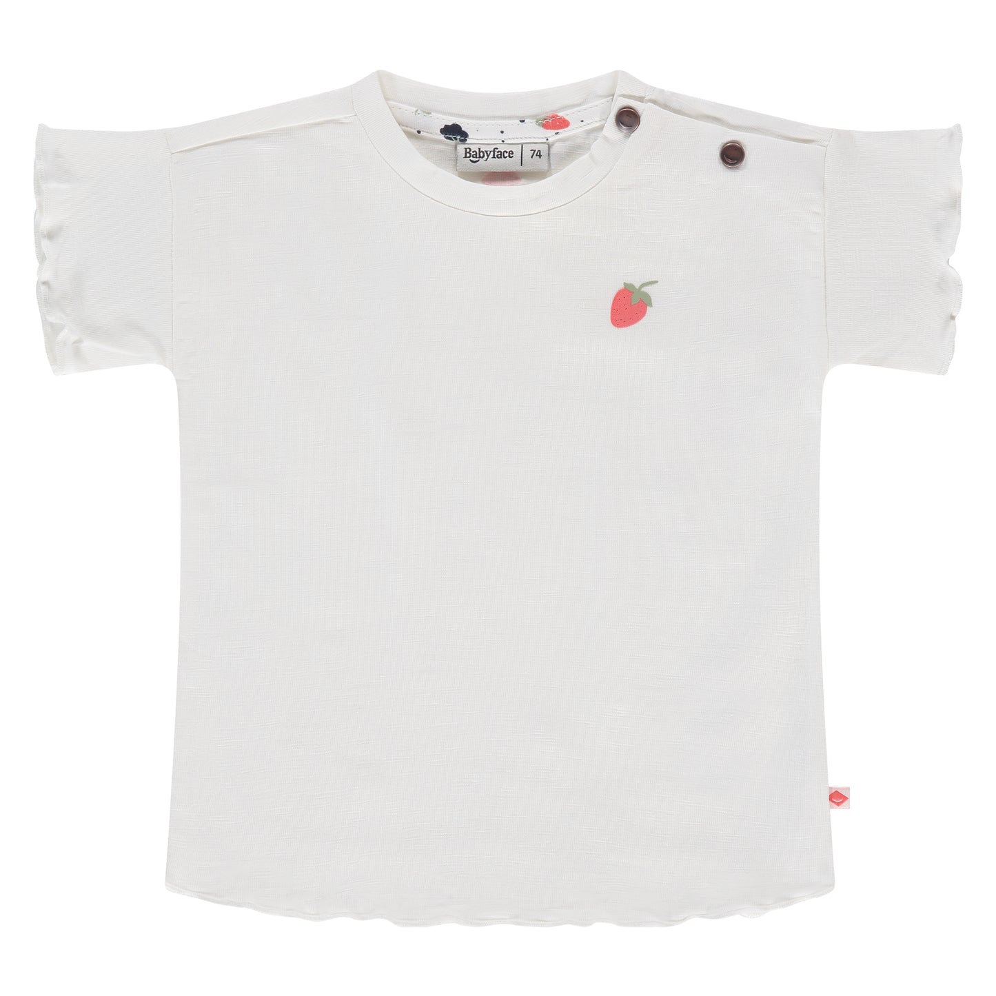 Strawberry Ruffle Short Sleeve Tee