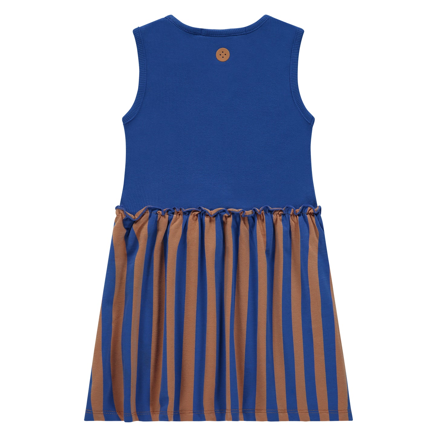 Colbalt Blue & Tan Summer Dress