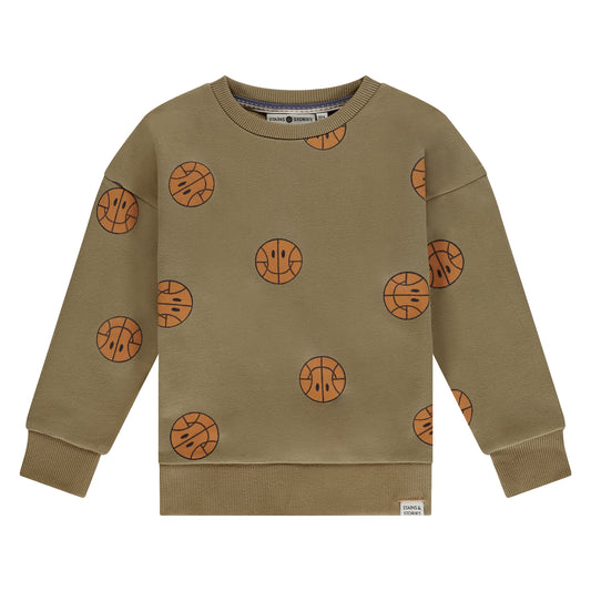 Smiley Basketball Camel Sweatshirt