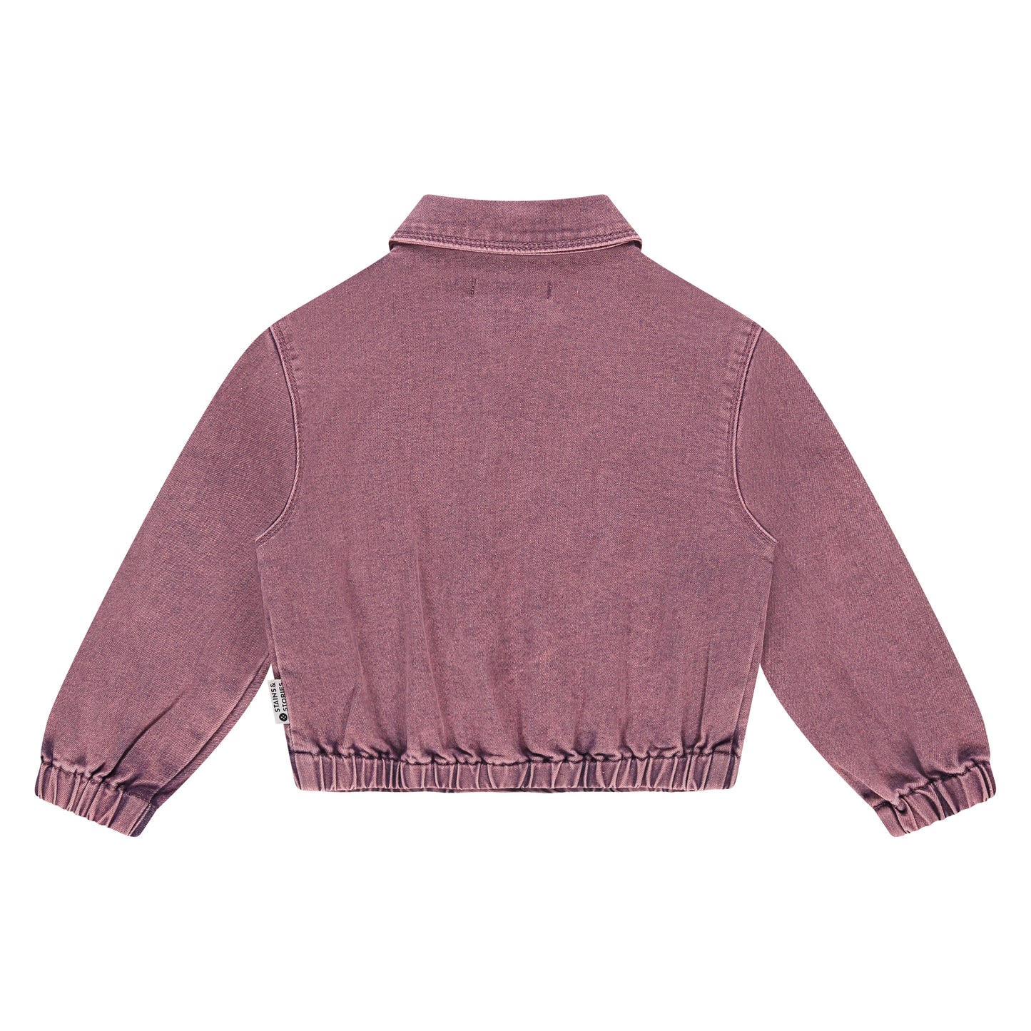 Plum Denim Bomber Jacket