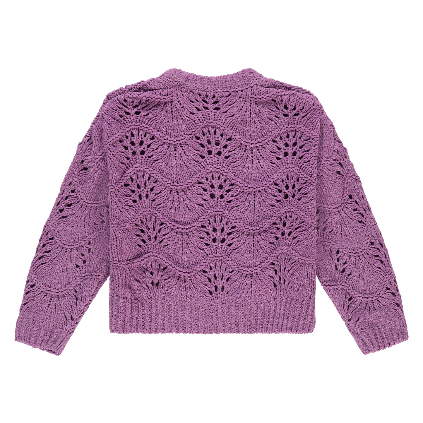 Purple Open Knit Sweater