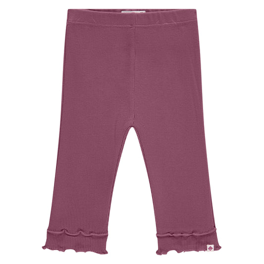 Burgundy Stretch Rib Legging