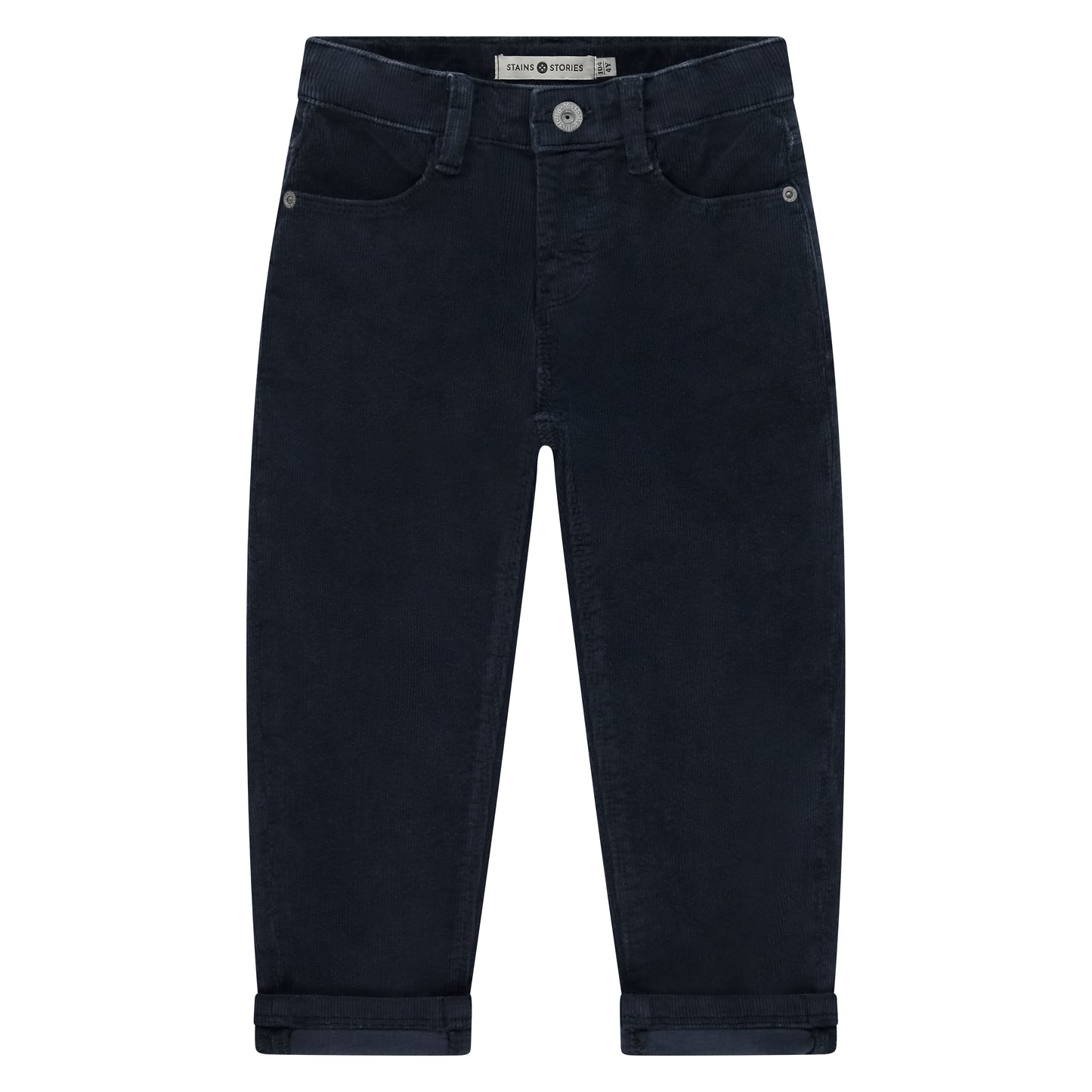 Dark Navy Corduroy Loose Fit Pant