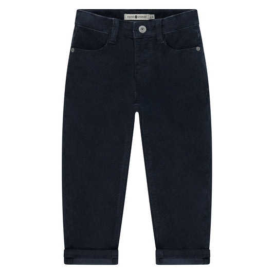 Dark Navy Corduroy Loose Fit Pant