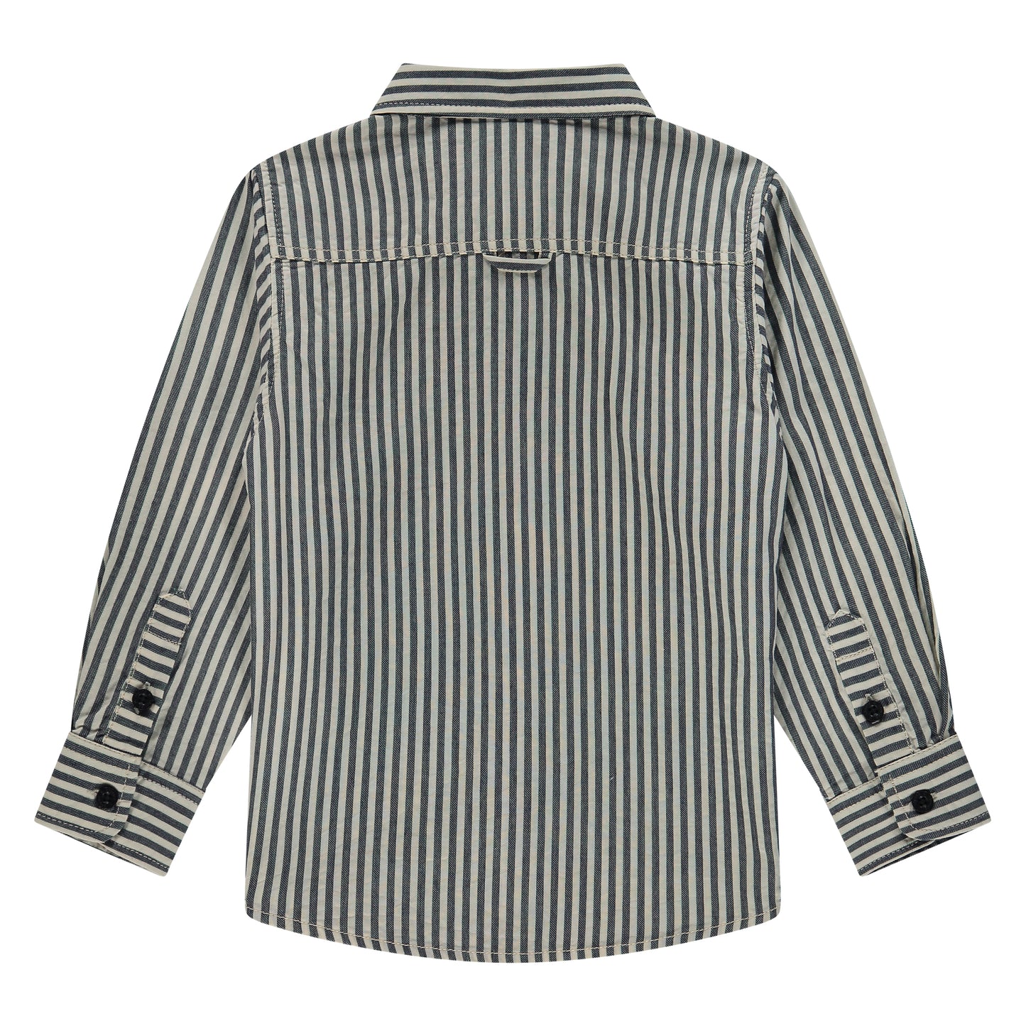 Navy & Green Stripe Button Down Shirt