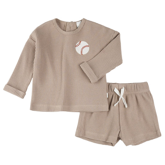Tan Thermal Shorts Set