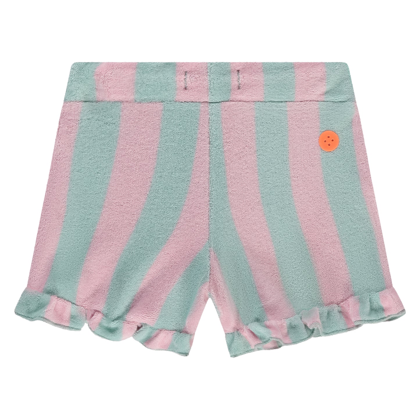 Mint & Pink Terry Ruffle Short