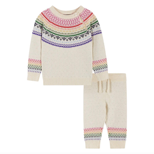 Rainbow Sparkle Sweater Set