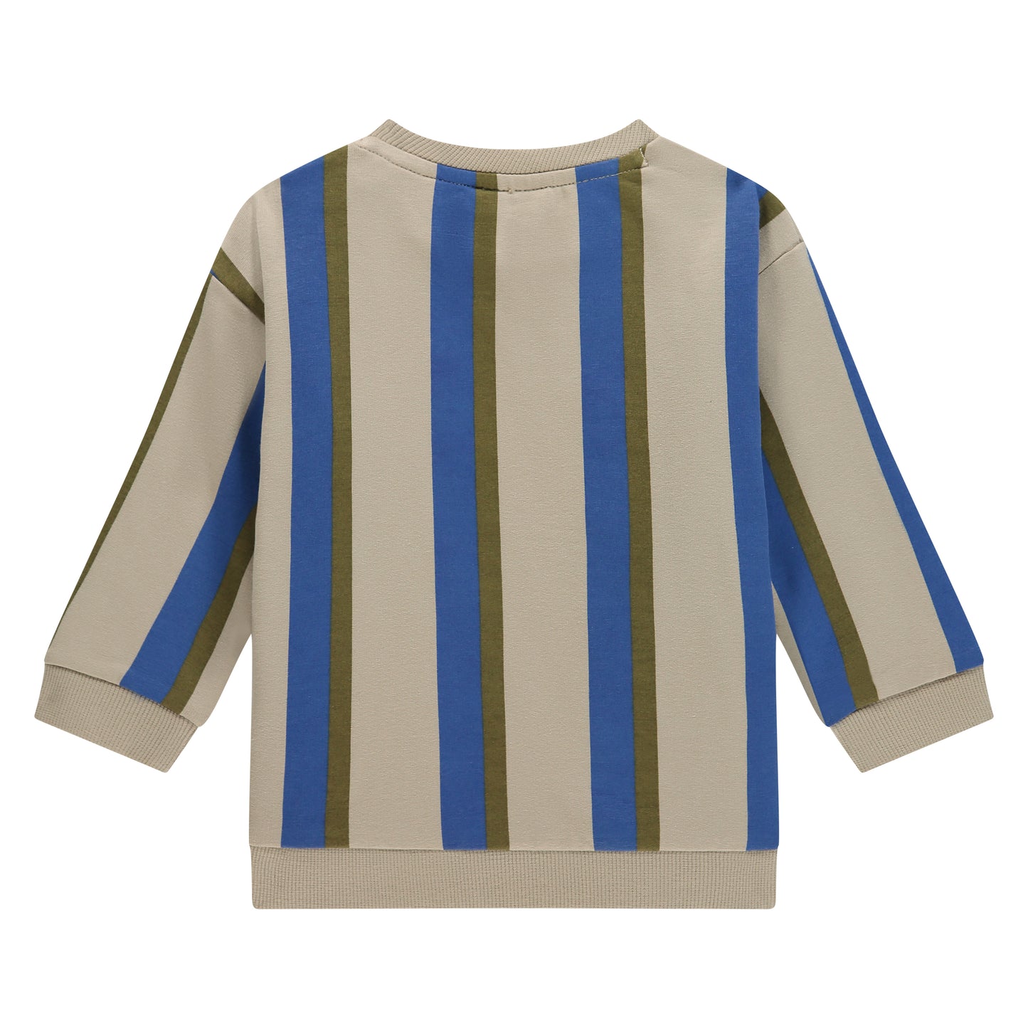 Army Green & Blue Stripe Sweatshirt