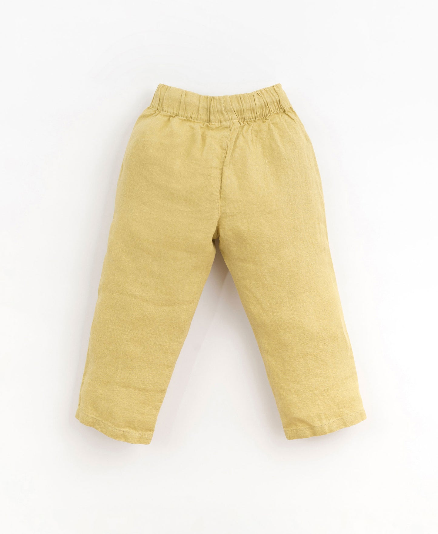 Linen trousers with front pockets - lime