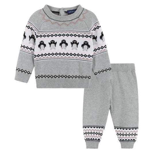 Penguin Fair Isle Sweater Set