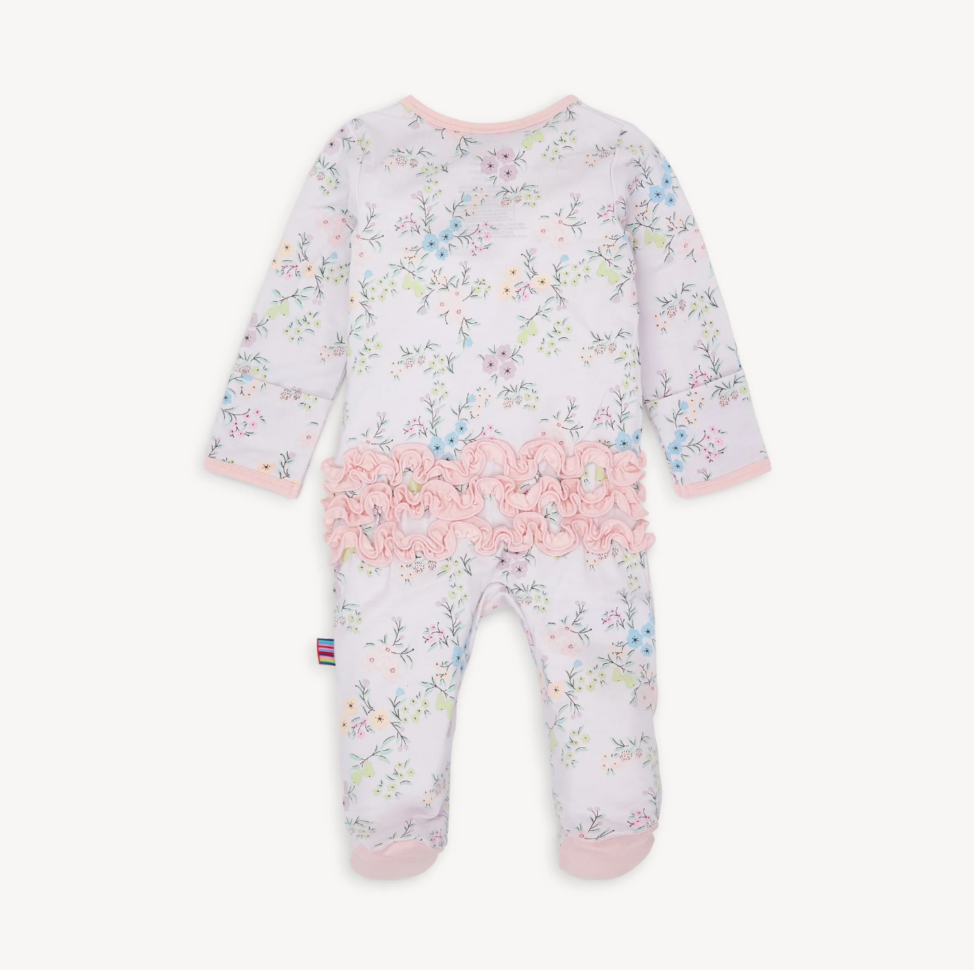 emily modal footie with ruffles