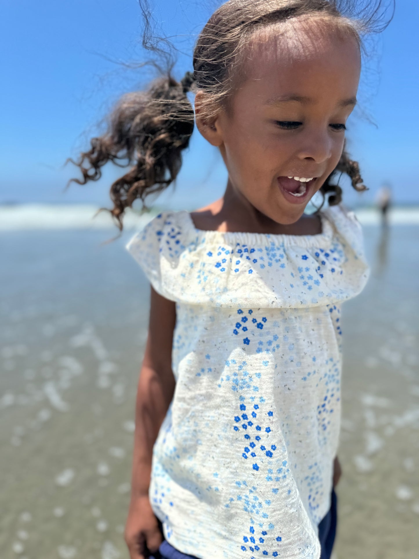 Zoe Natural Spring Floral Top