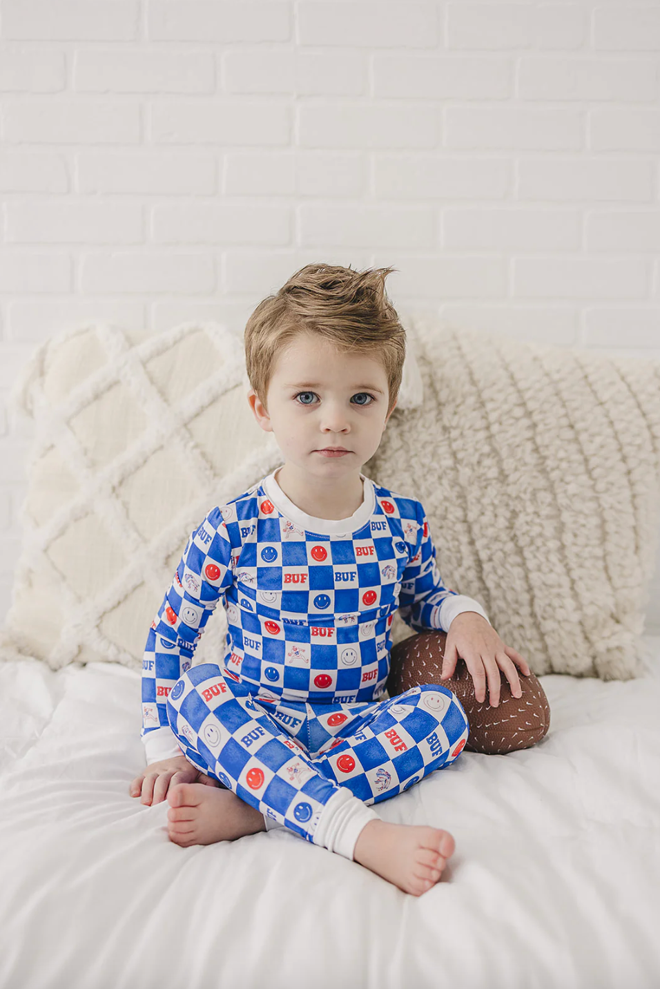 Buff Check Bamboo Two Piece Set