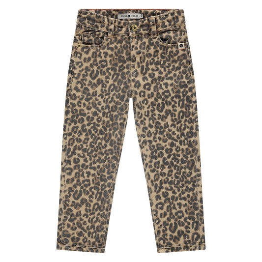 Leopard Print Denim Pant