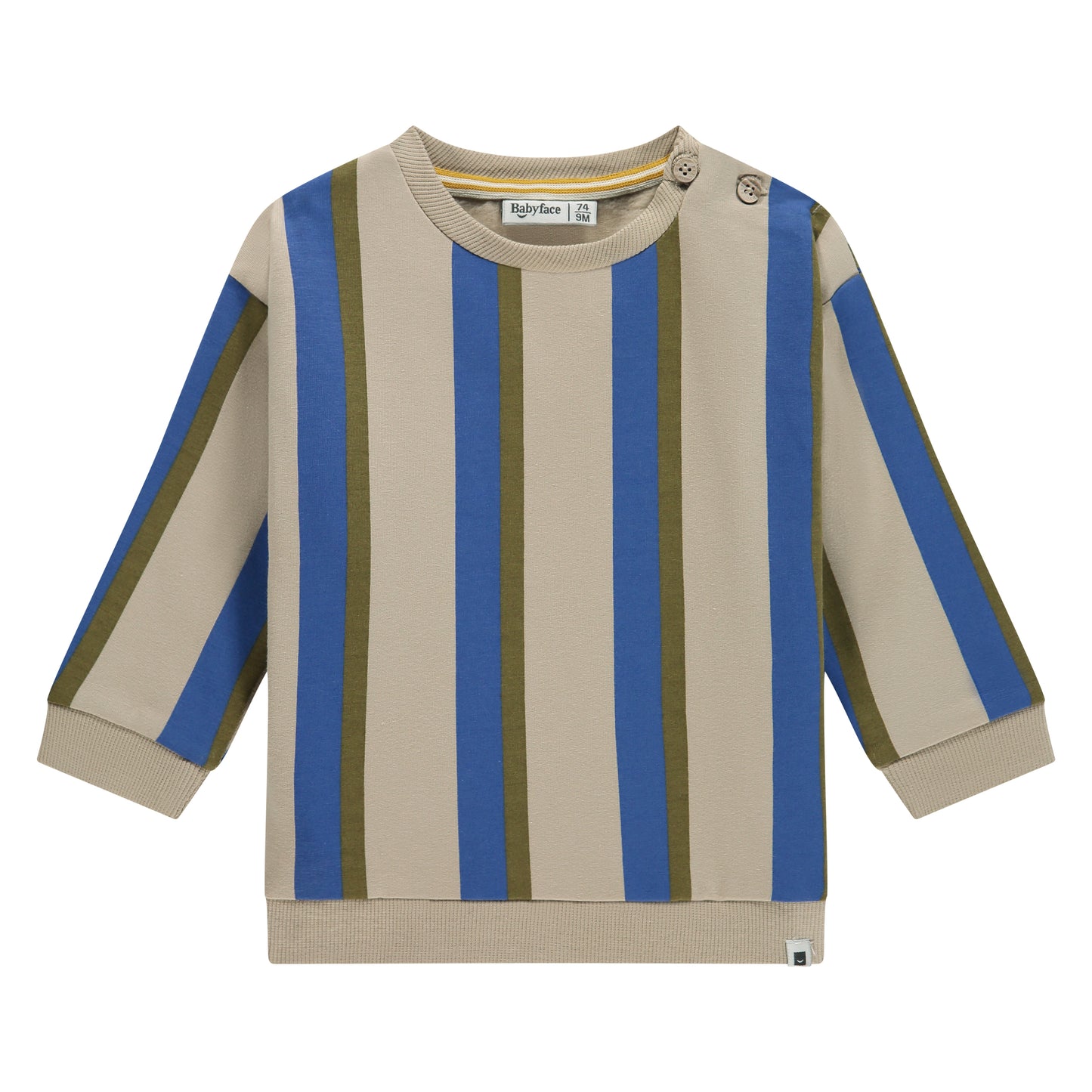 Army Green & Blue Stripe Sweatshirt