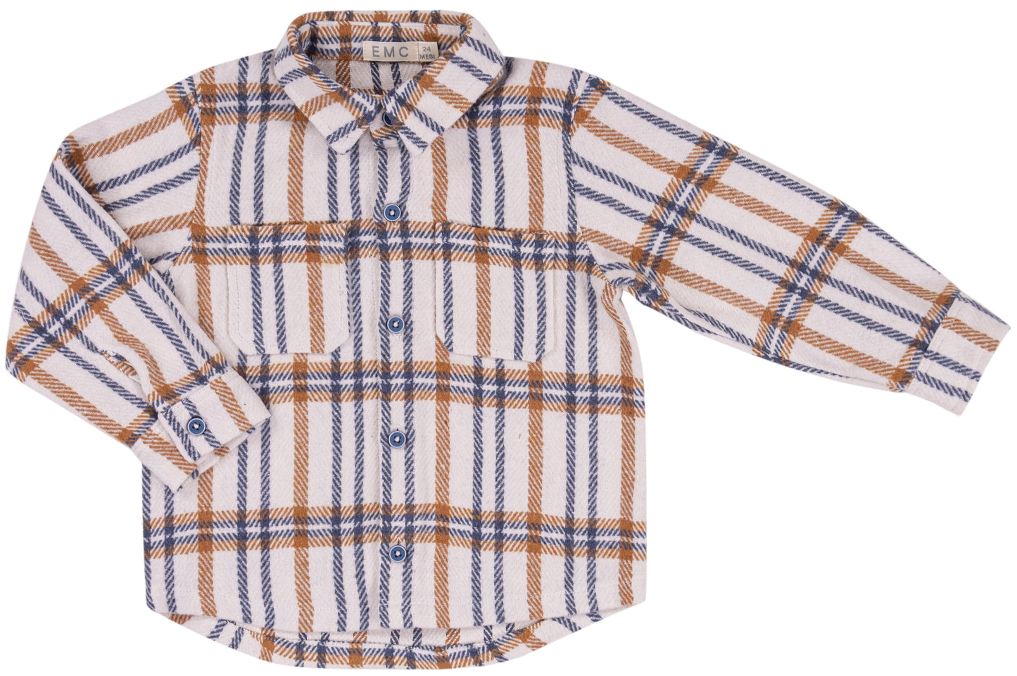 Blue & Tan Plaid Flannel