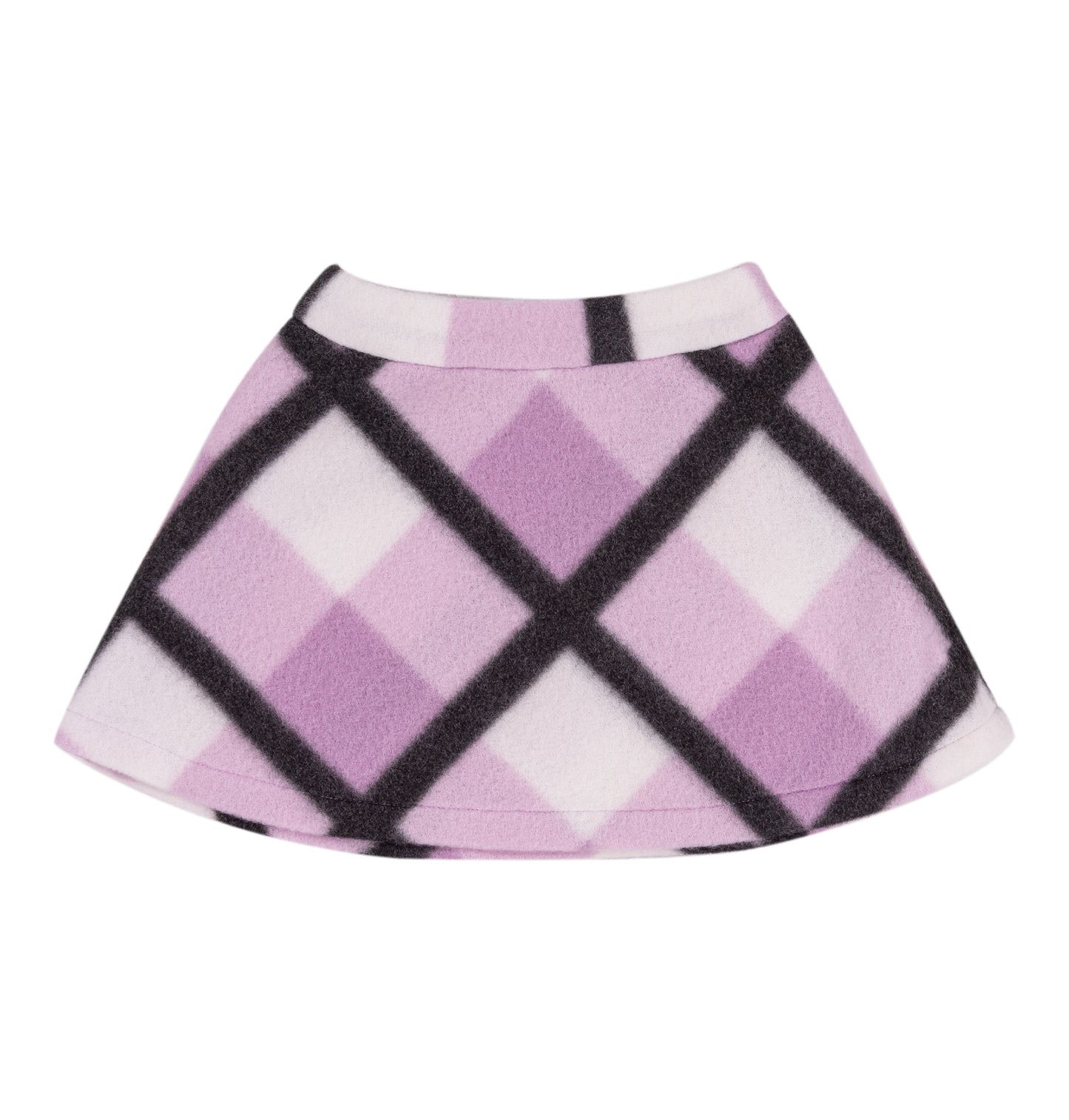 Lilac & Black Plaid Skirt