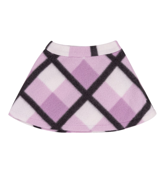 Lilac & Black Plaid Skirt