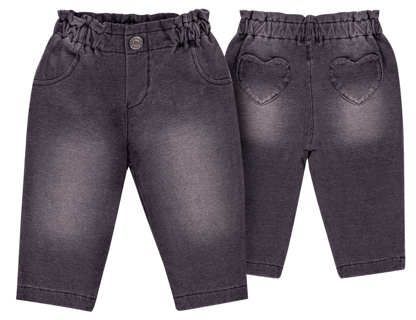 Black Stretch Denim Baby Pant