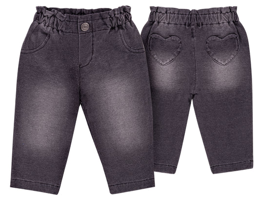 Black Stretch Denim Baby Pant