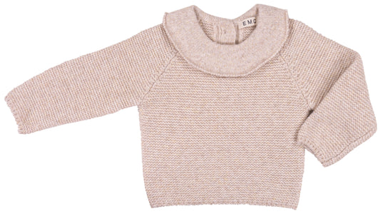 Oatmeal Heather Collar Sweater