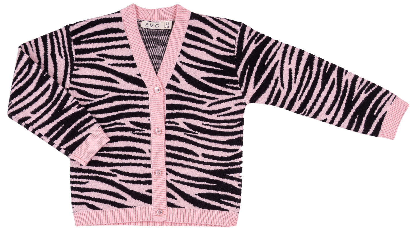Pink Zebra Cardigan