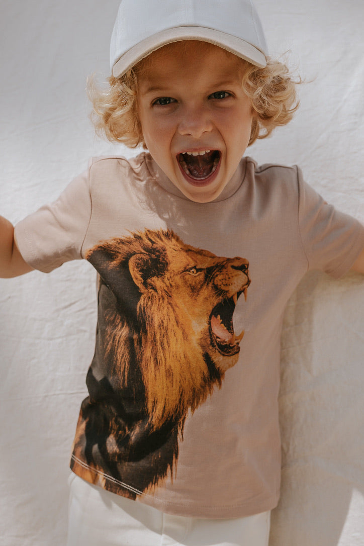 Roaring Lion Photoreal Taupe T-Shirt