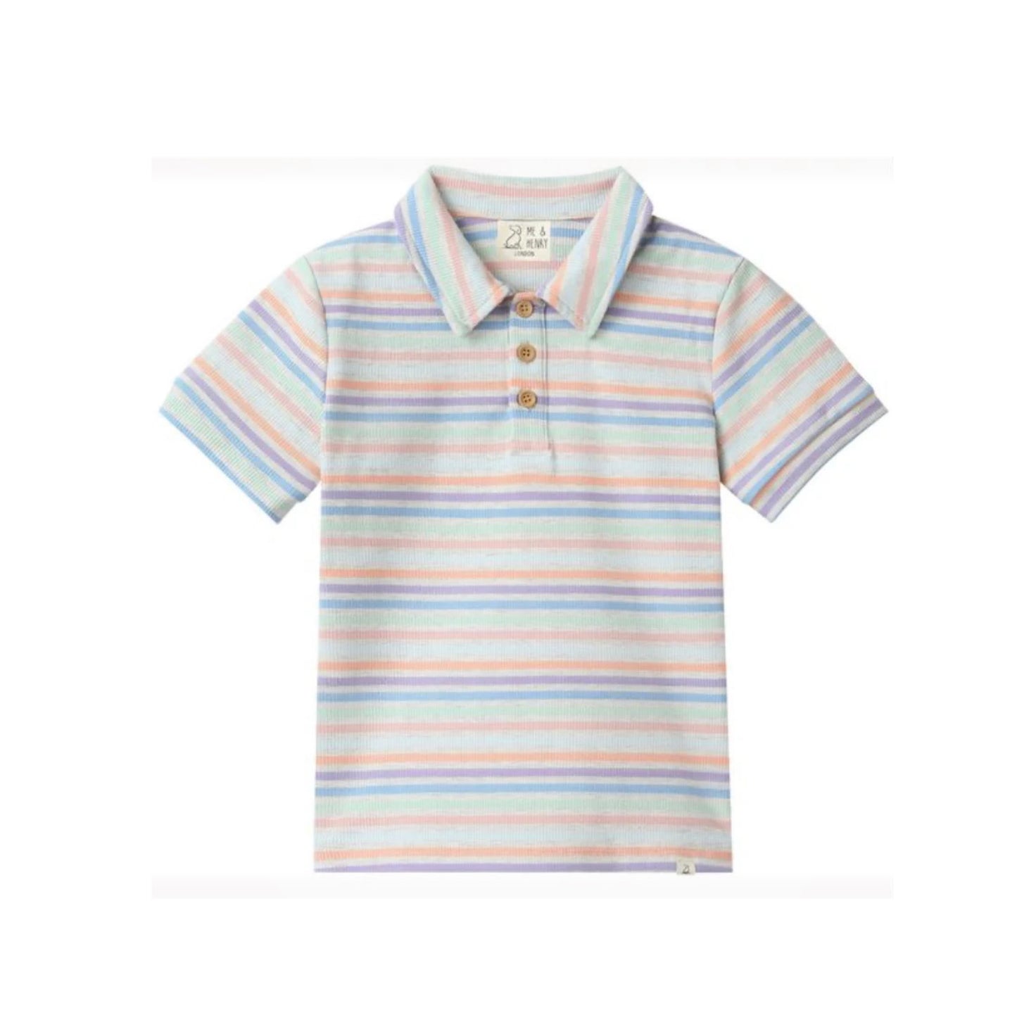 Peach Multi Stripe Shipping Polo