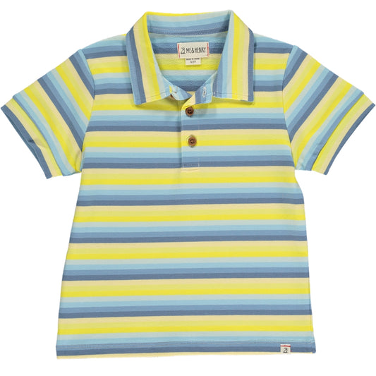 Yellow/Blue Stripe Polo Shirt