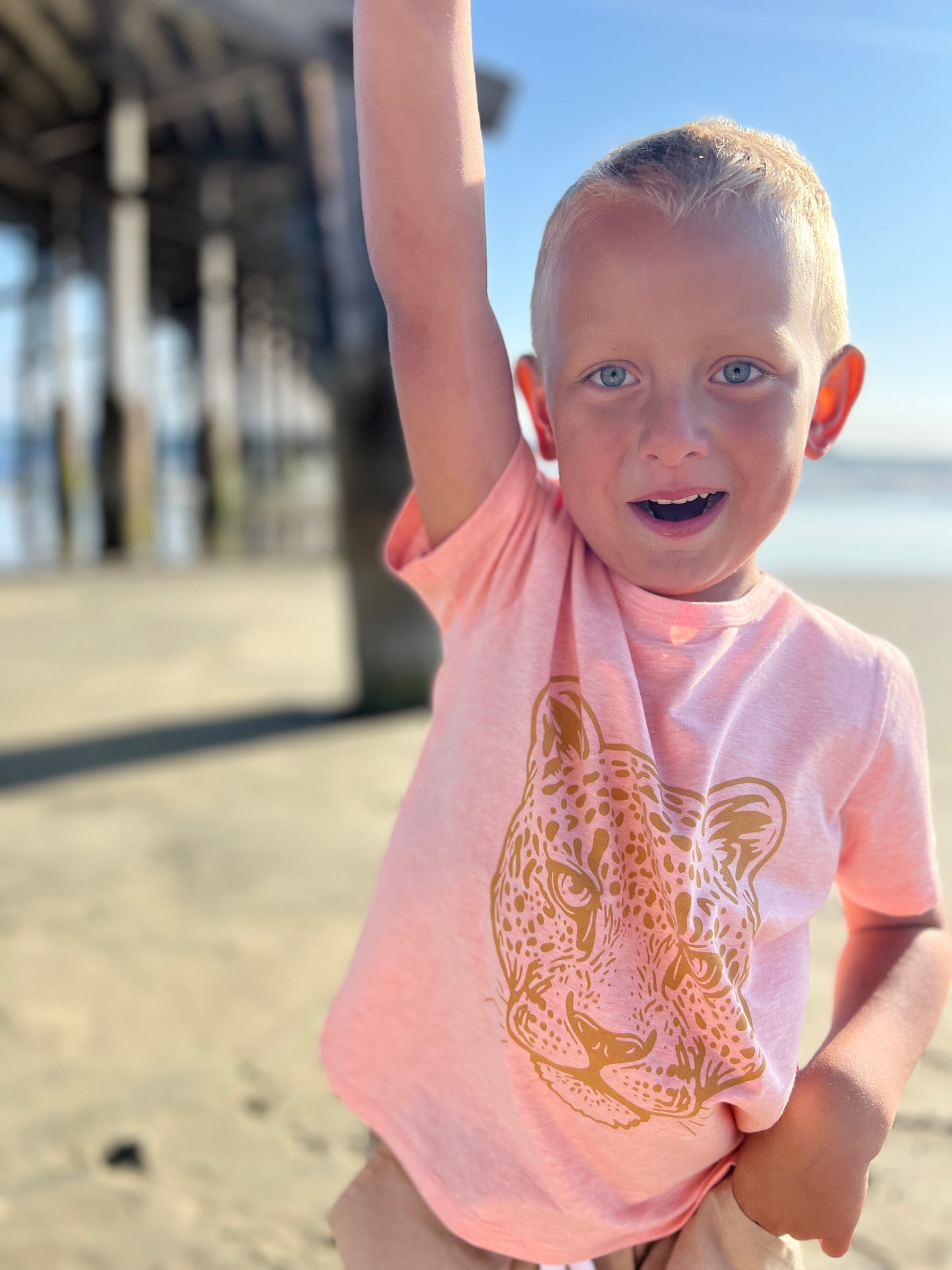 Neon Coral Leopard Tee
