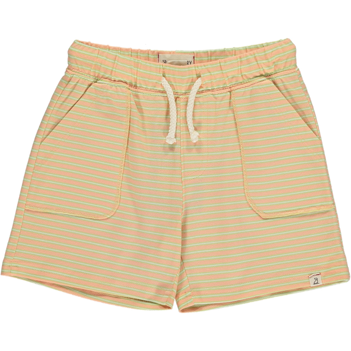 Peach/Green Stripe Pique Short