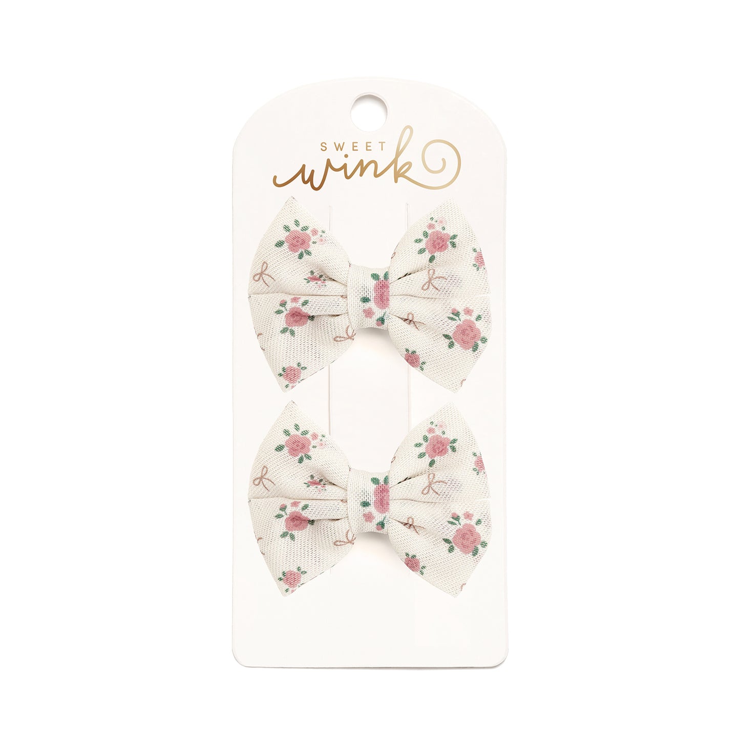 COQUETTE ROSE TULLE BOW CLIP SET