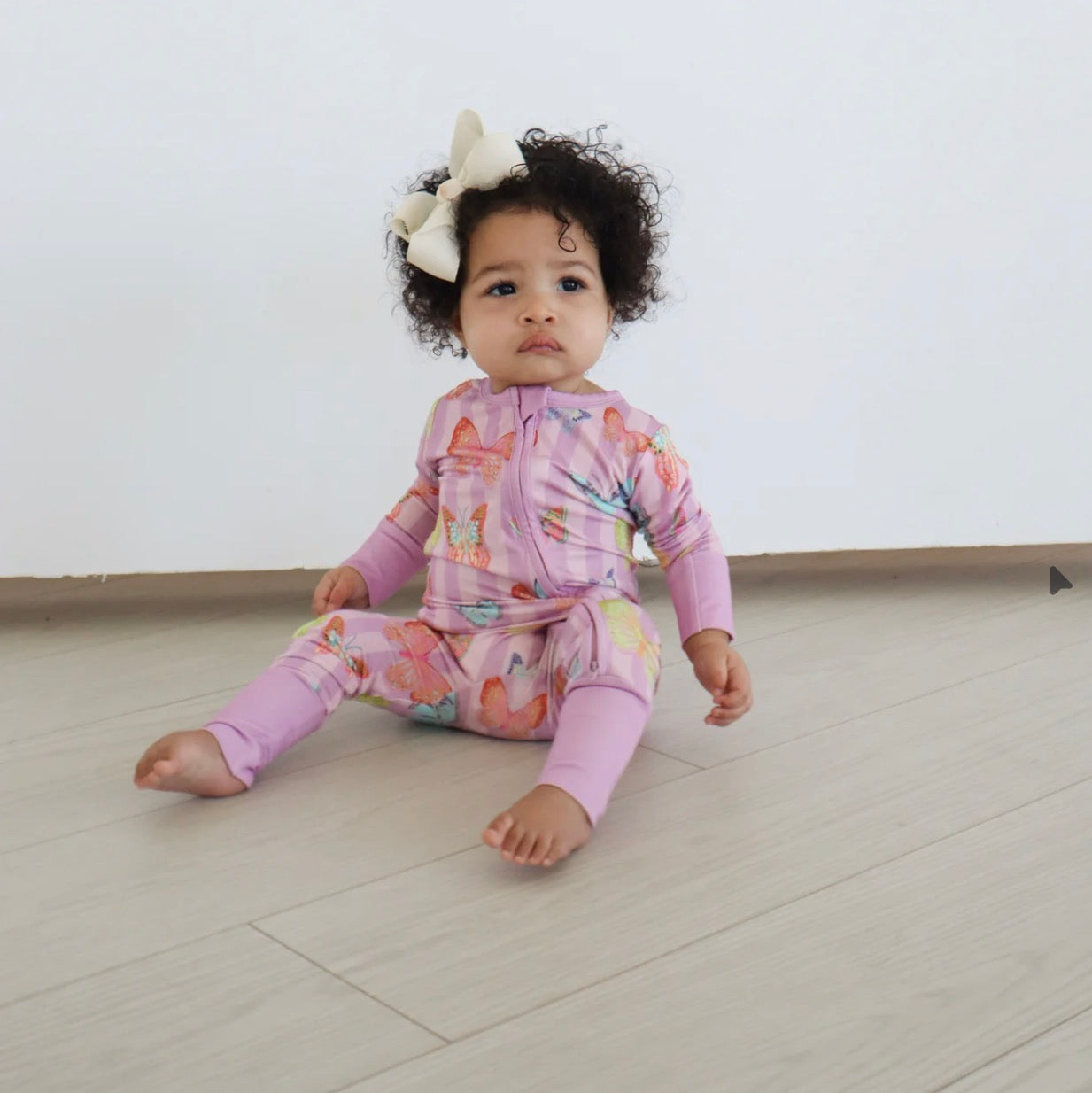 BUTTERFLY - PURPLE - ZIPPER ROMPER