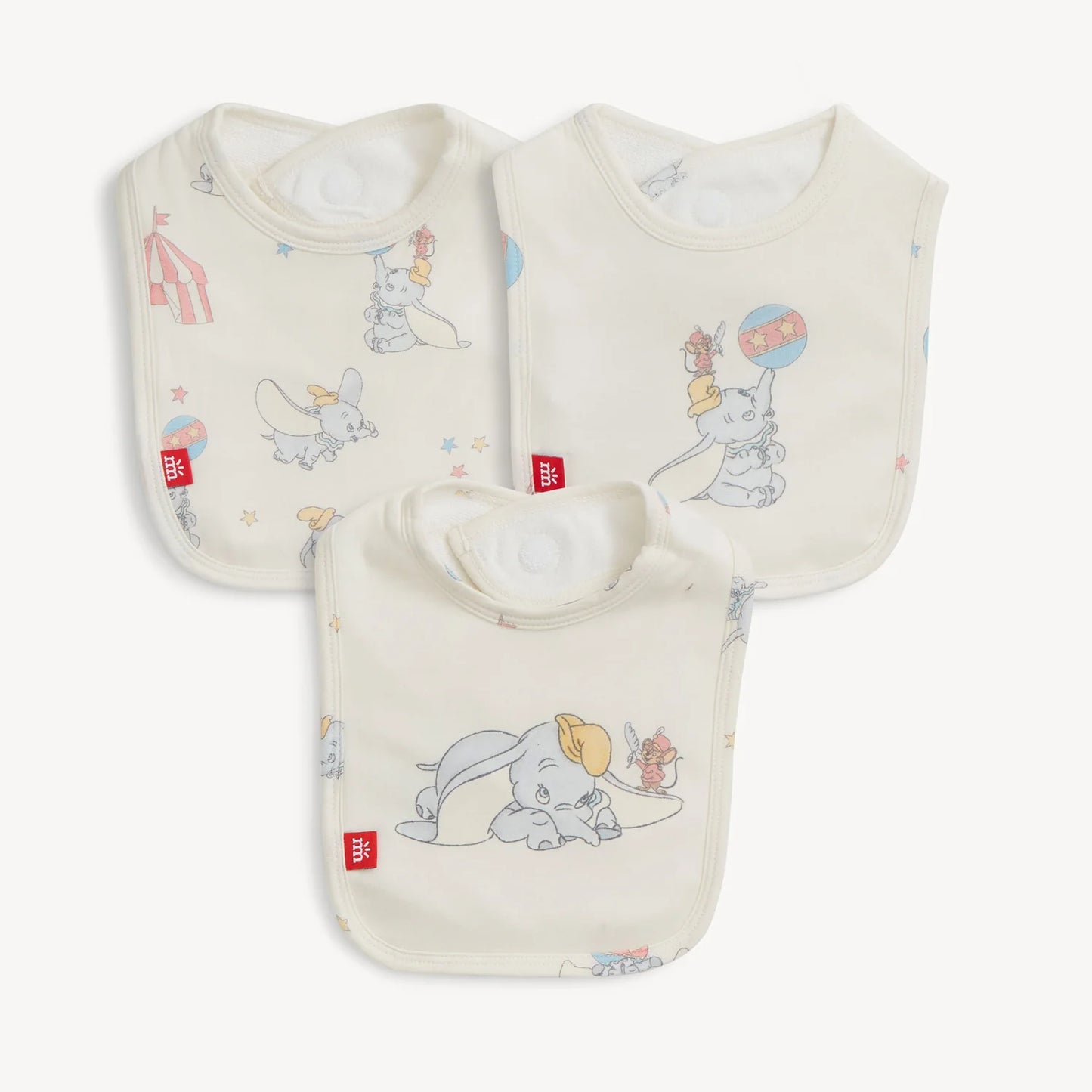 Dumbo Circus Modal Magnetic Bib 3-Pack