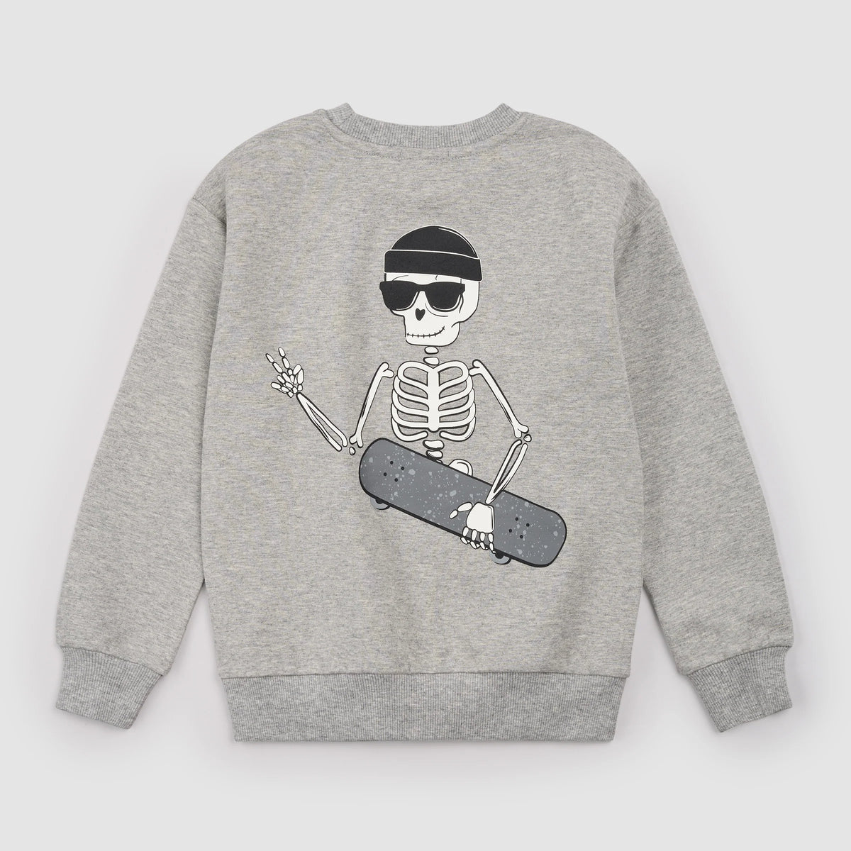 Skeleton Crew Glow In the Dark Grey Mix Sweatshirt