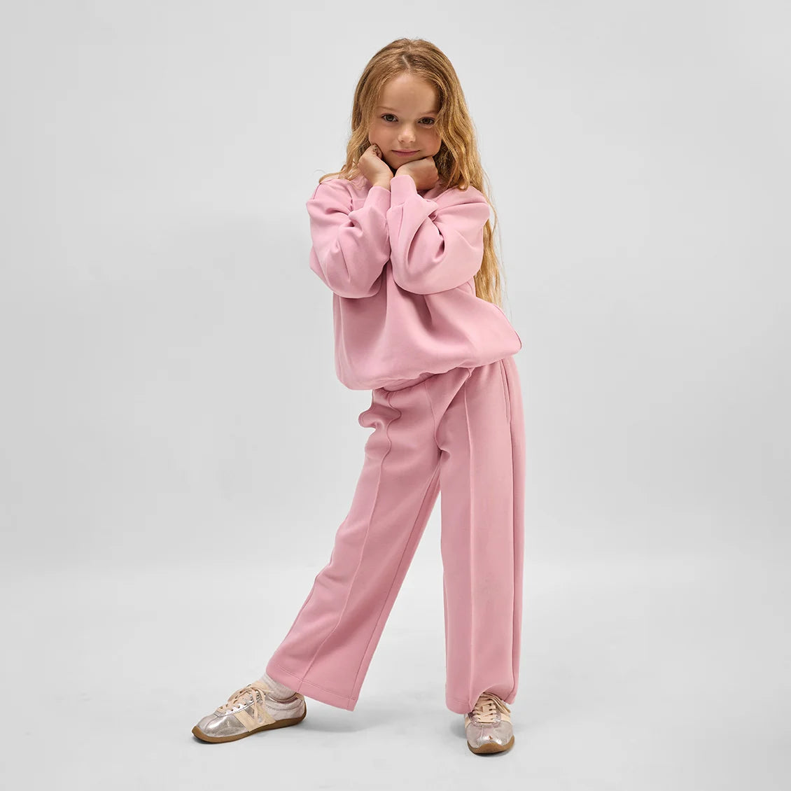 Dance Embossed Bubblegum Scuba Knit Sweatshirt