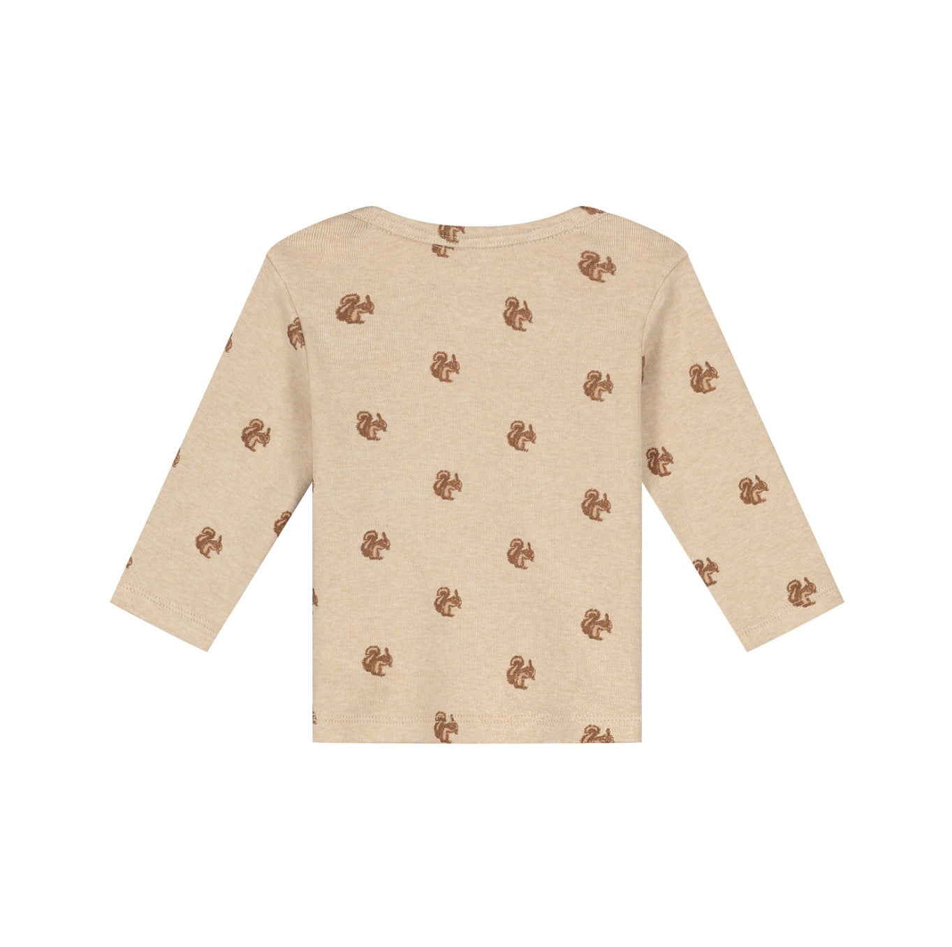 Squirrel Beige Ribbed Long Sleeve