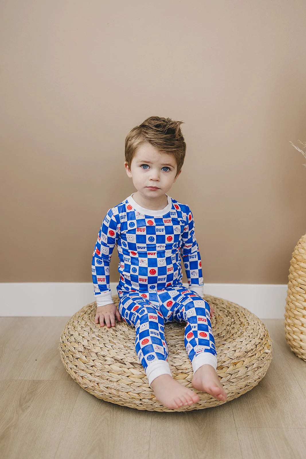Buf Check Bamboo Two-Piece Set