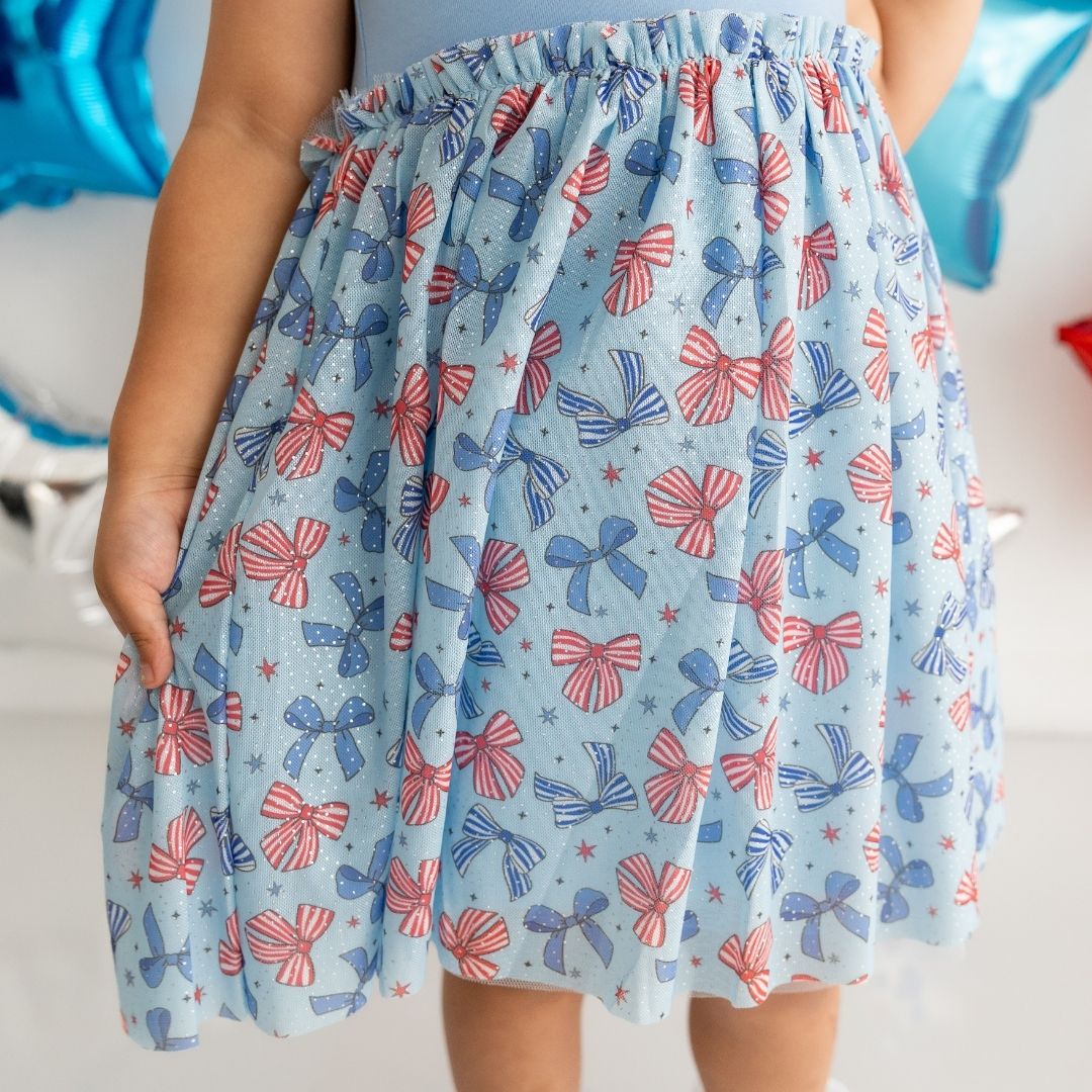 patriotic bow tank tutu dress