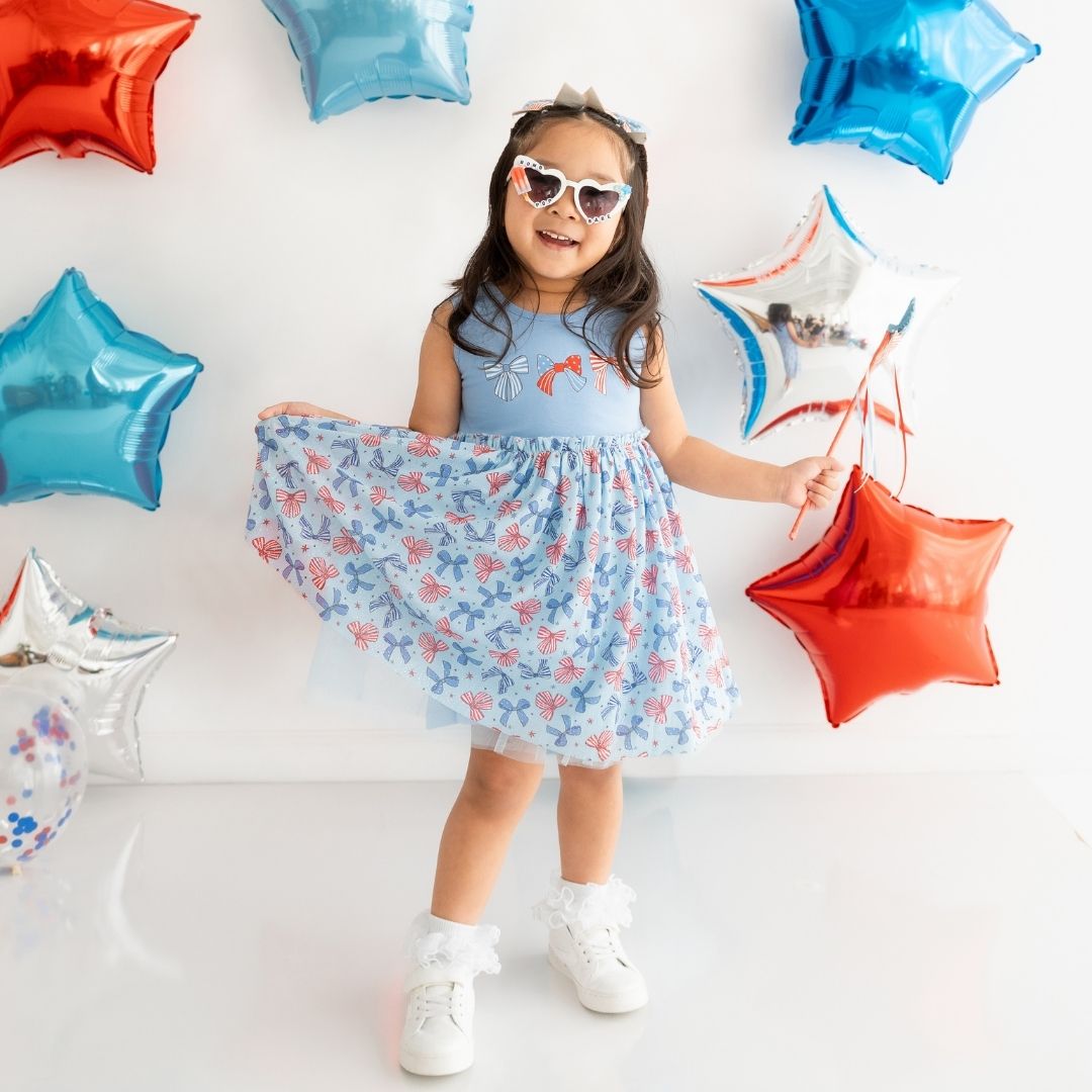 patriotic bow tank tutu dress