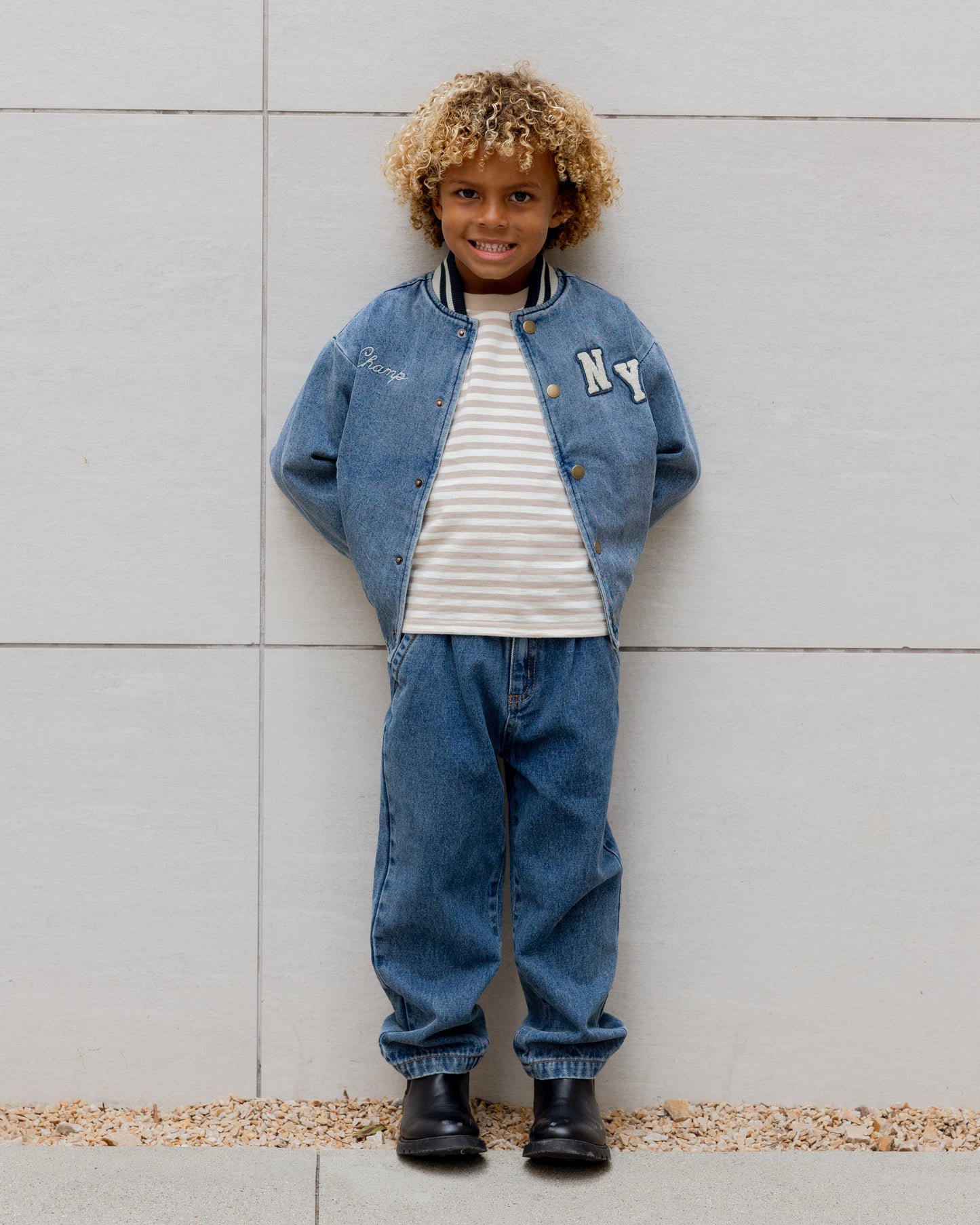 Varsity Jacket || Indigo Denim