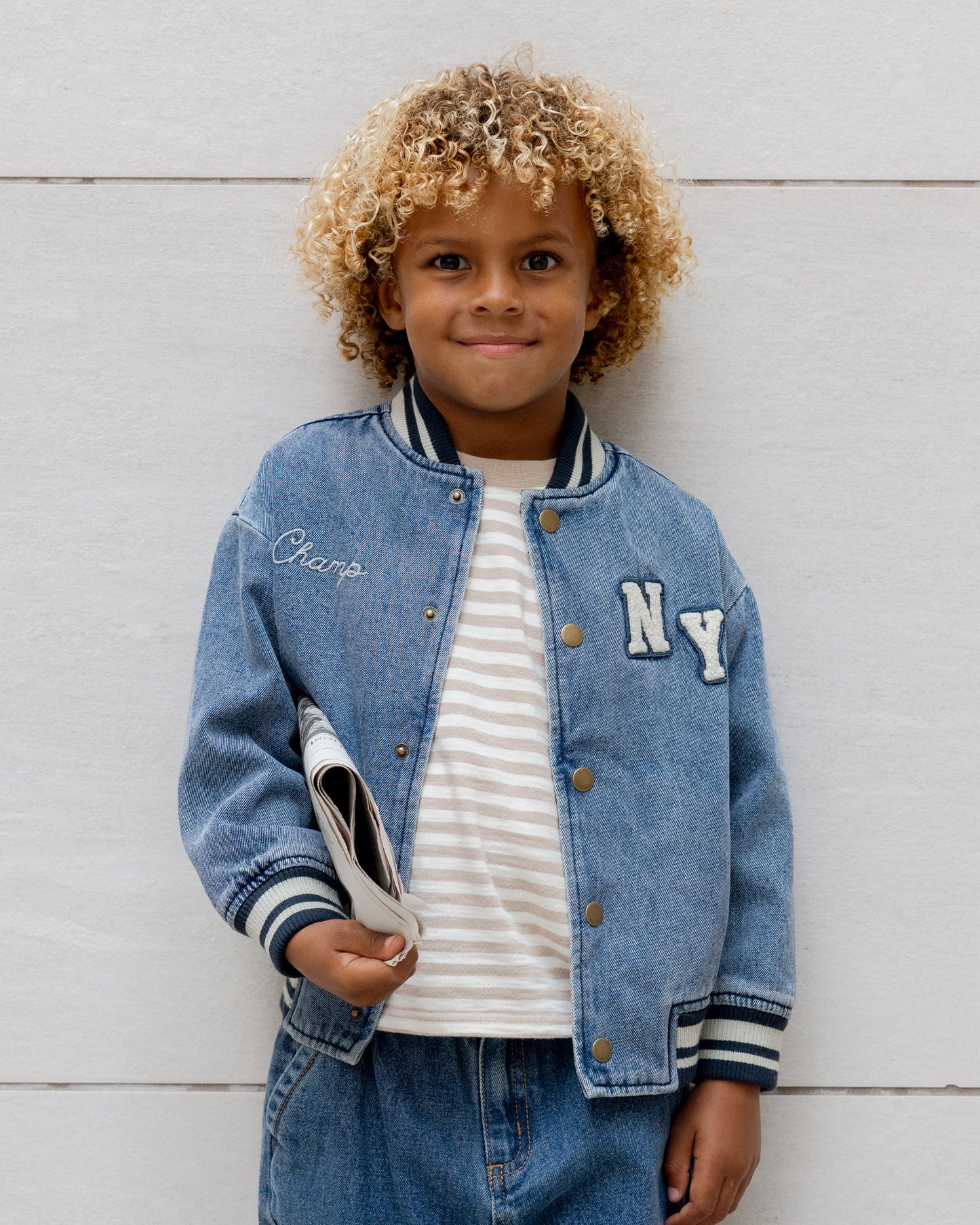 Varsity Jacket || Indigo Denim