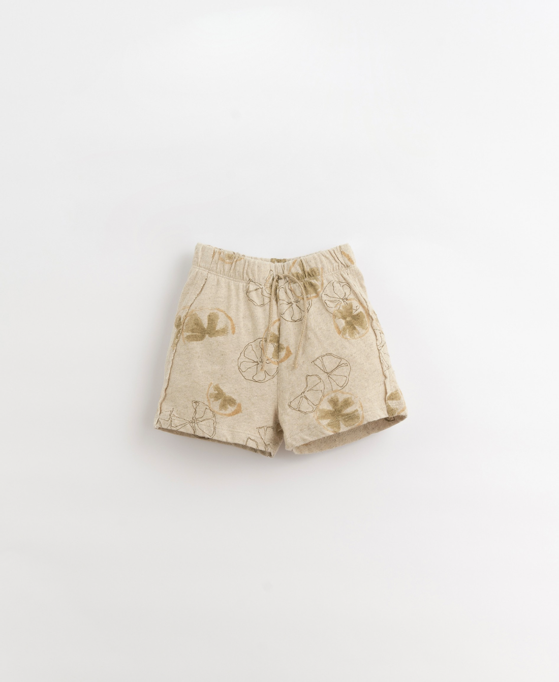 Jersey stitch shorts with citrus print