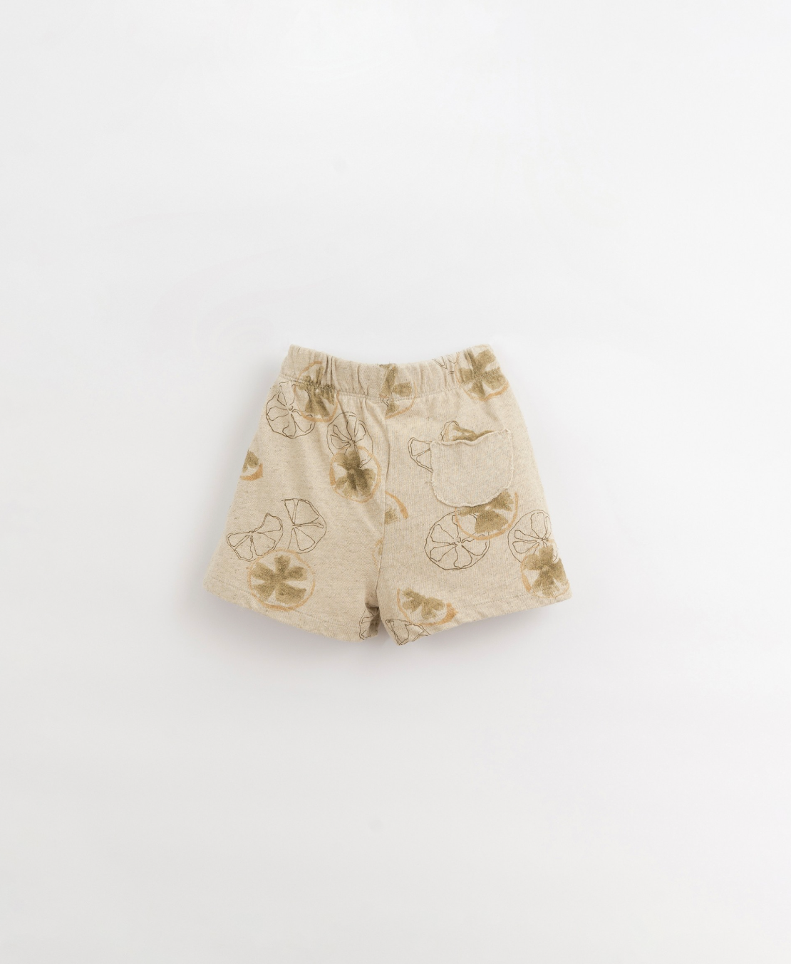 Jersey stitch shorts with citrus print