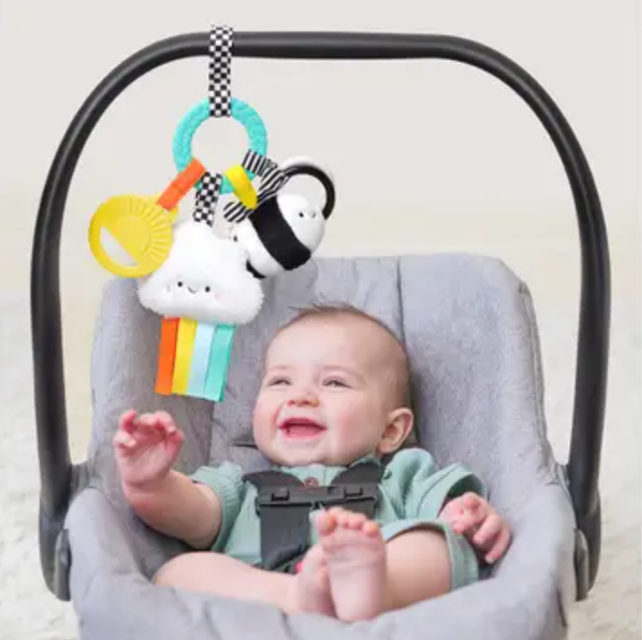Bitzy Busy Ring™ Teething Activity Toy . High Contrast
