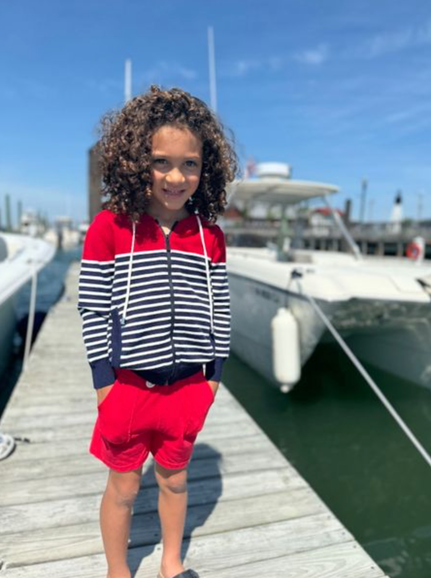 Sagamore Red/White Stripe Zip Up